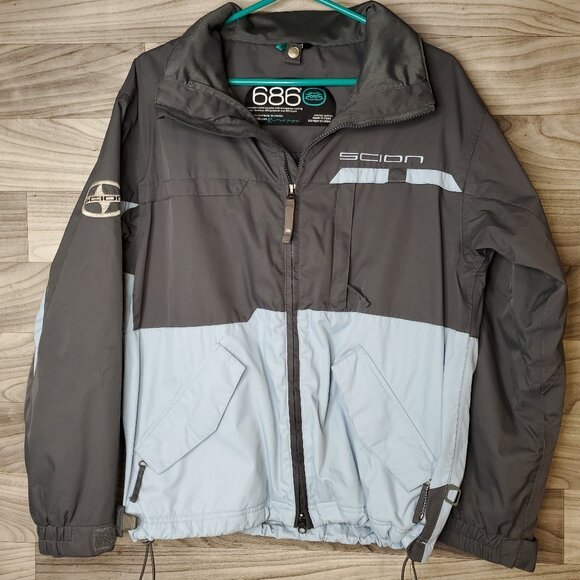 686 x Scion Women's Zip Up Jacket Two Tone Gray Blue Size Medium - Picture 1 of 12